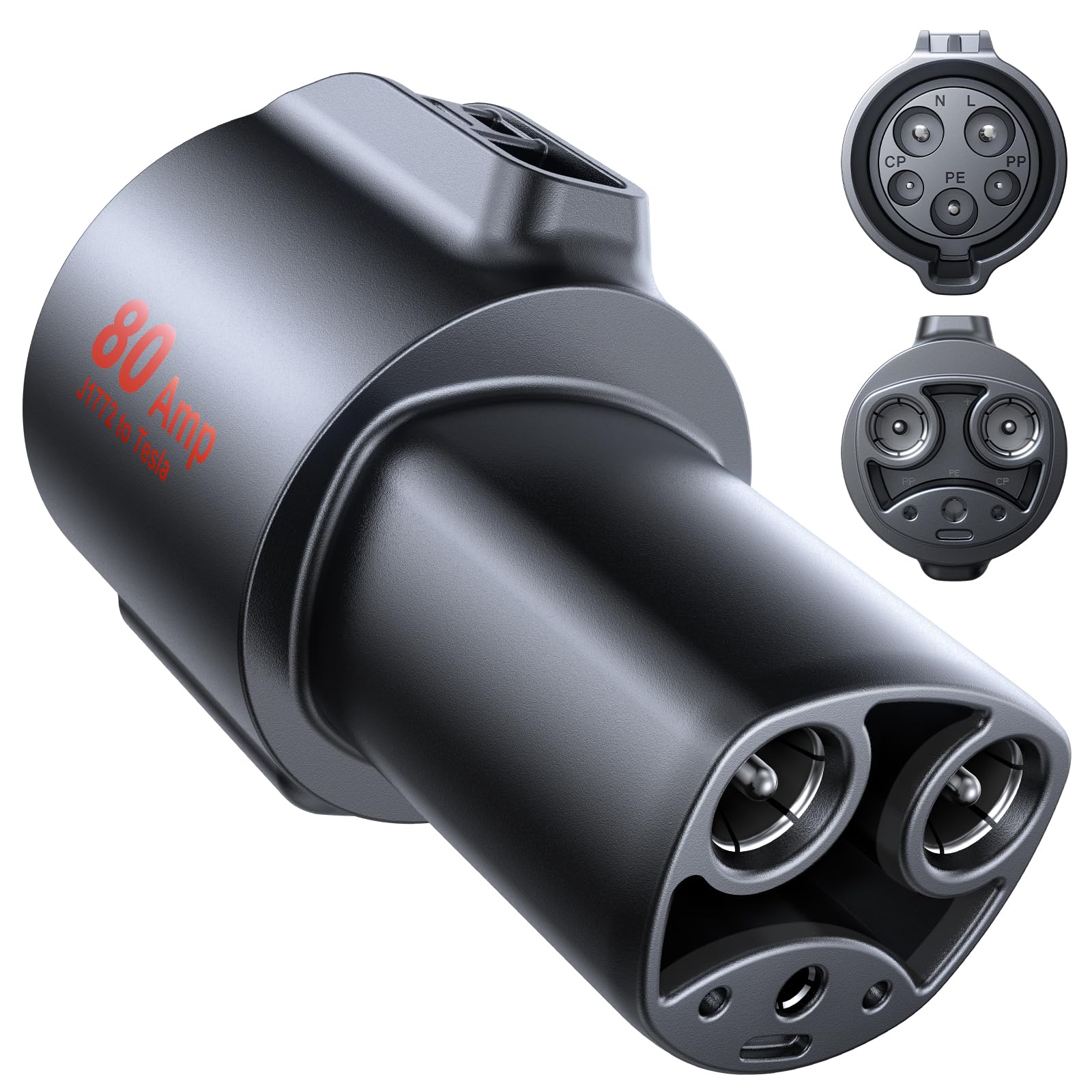 SAE J1772 to Tesla Charger Adapter for Tesla Model Y, S, Cybertruck, Tesla Accessories, Fast & Safe Charging up to 80A 2