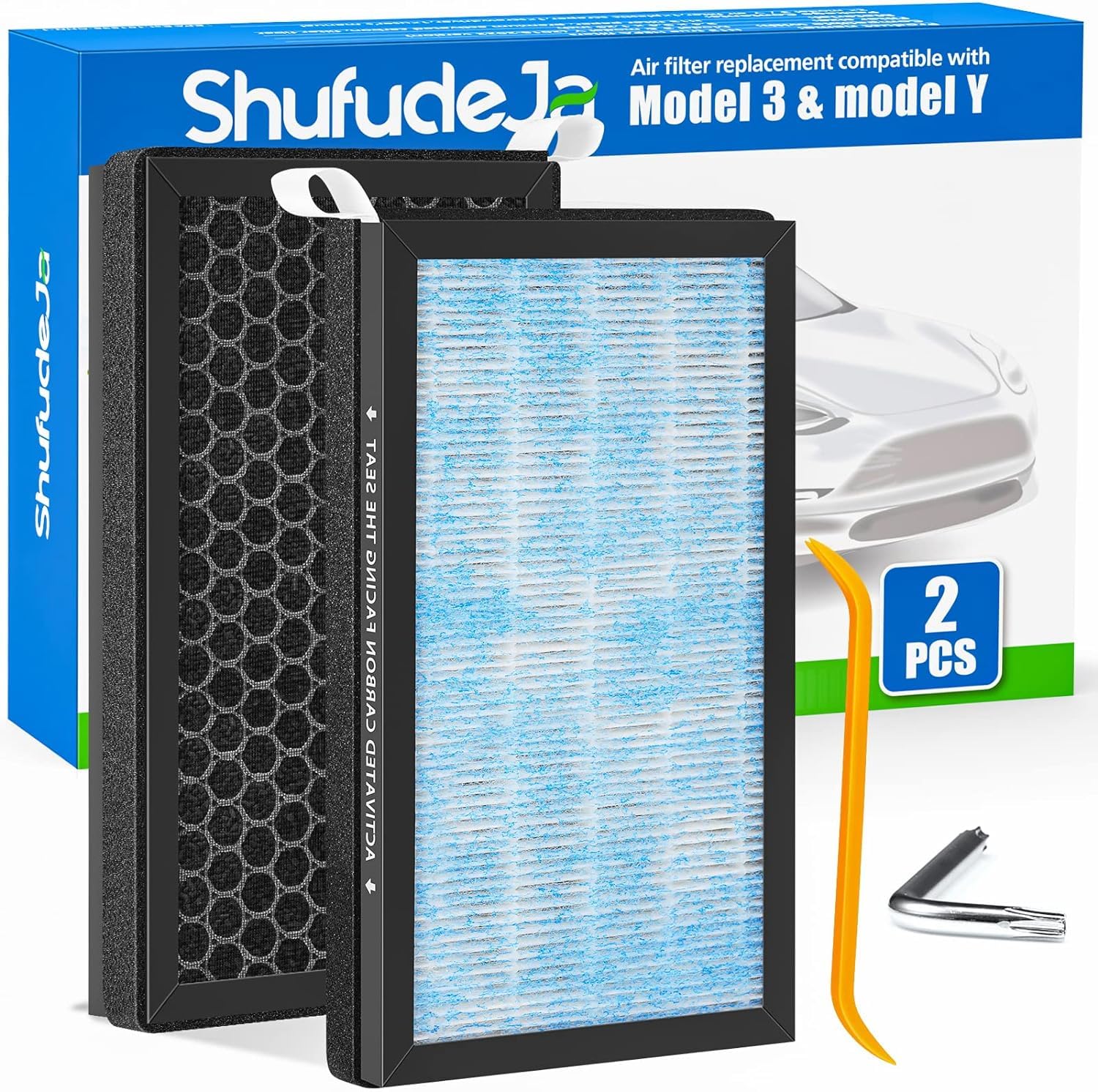 Tesla Model 3, Air Filter - Tesla Model 3 and Model Y Cabin Air Conditioning Replacement (2 Pack) - The Forest Stewardsh